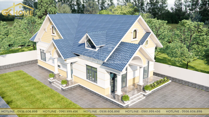 Nhà 1 tầng nên phần móng sẽ không phải quá đầu tư như những ngôi nhà nhiều tầng nên thời gian thi công nhanh chóng.