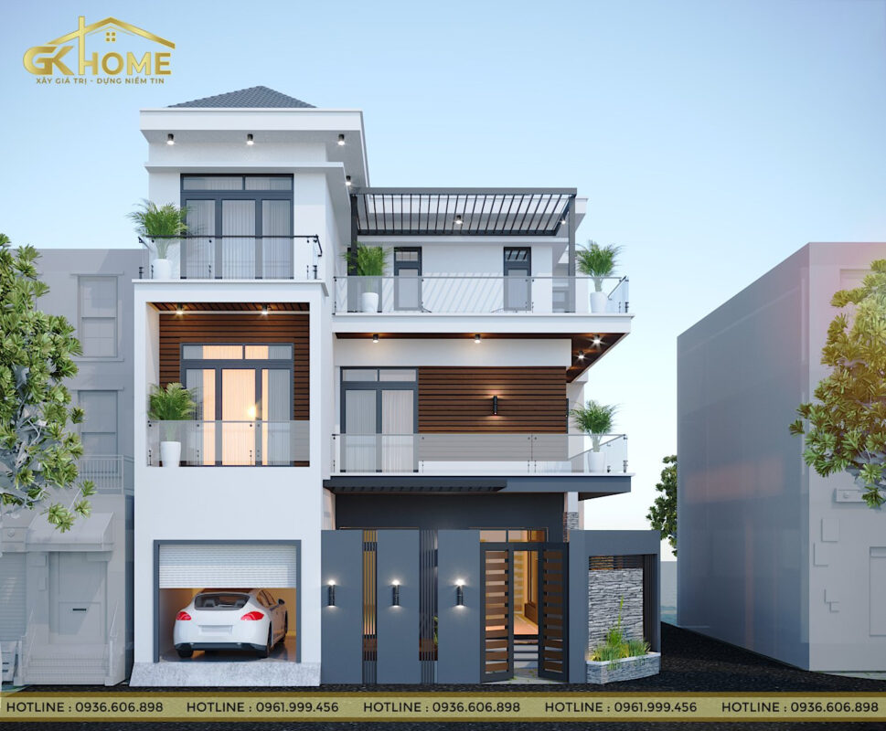 Mặt tiền của ngôi nhà