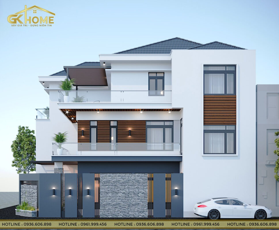 Mặt bên của ngôi nhà