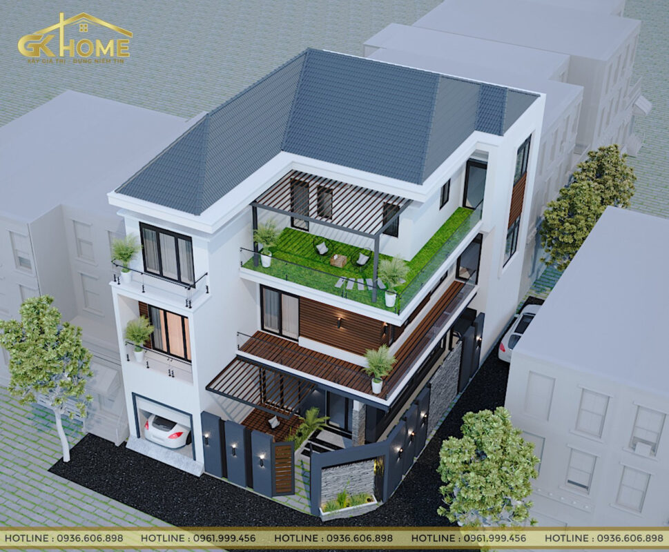 Ngôi nhà từ trên cao nhìn xuống