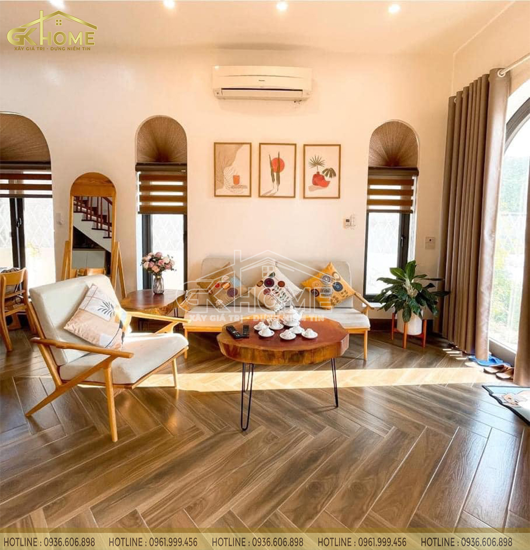 Nội thất phòng khách của ngôi nhà