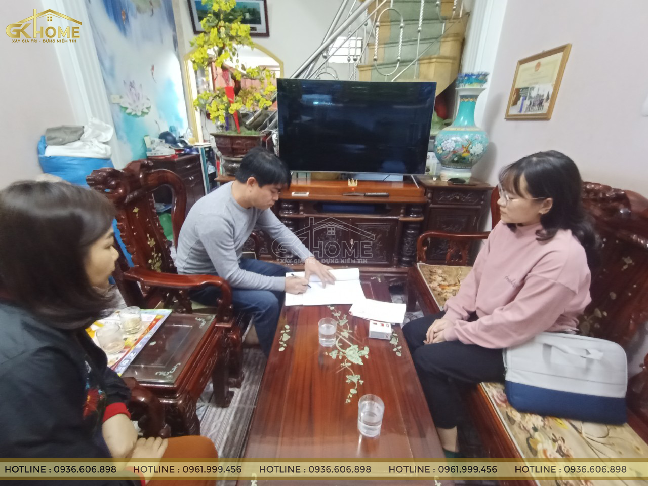 Ký hợp đồng thi công trọn gói cùng GKHOME