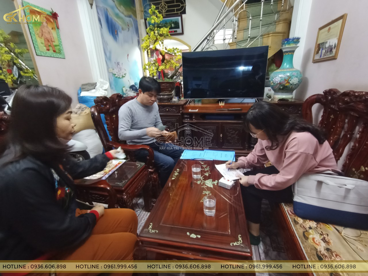 Ký hợp đồng thi công trọn gói cùng GKHOME
