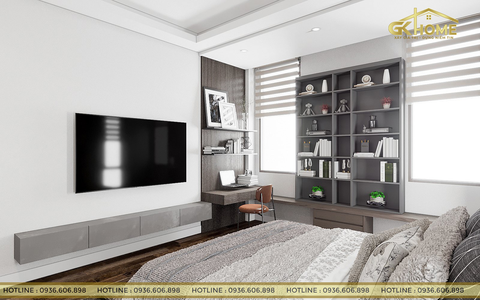 Phòng ngủ đẹp là khi tối ưu không gian và hạn chế đưa quá nhiều đồ vào trong phòng ngủ