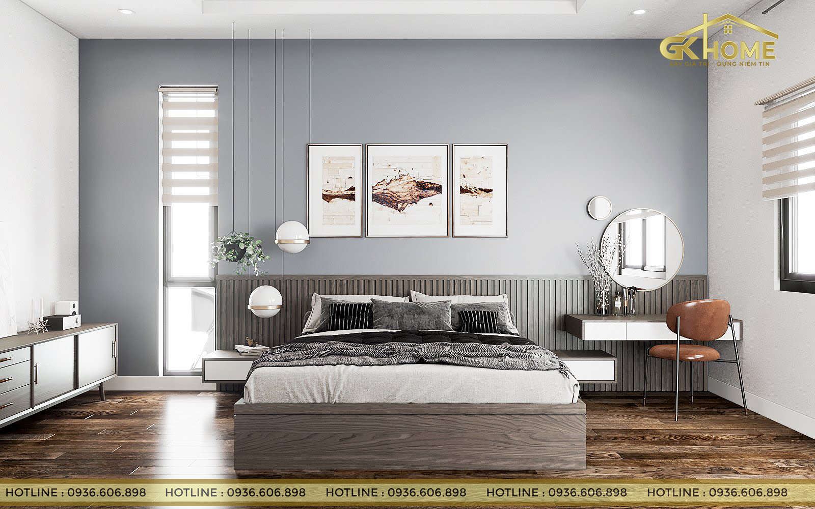Mẫu thiết kế phòng ngủ hiện đại cực kỳ sang trọng