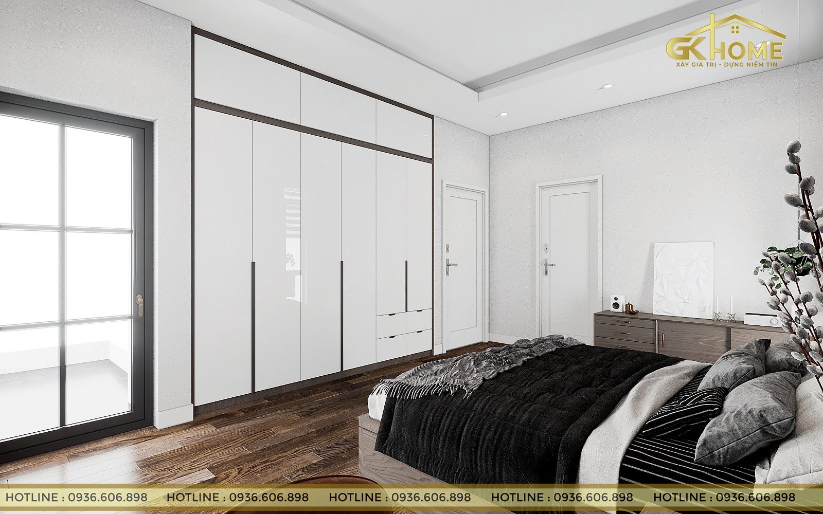 Mẫu thiết kế phòng ngủ hiện đại cực kỳ sang trọng