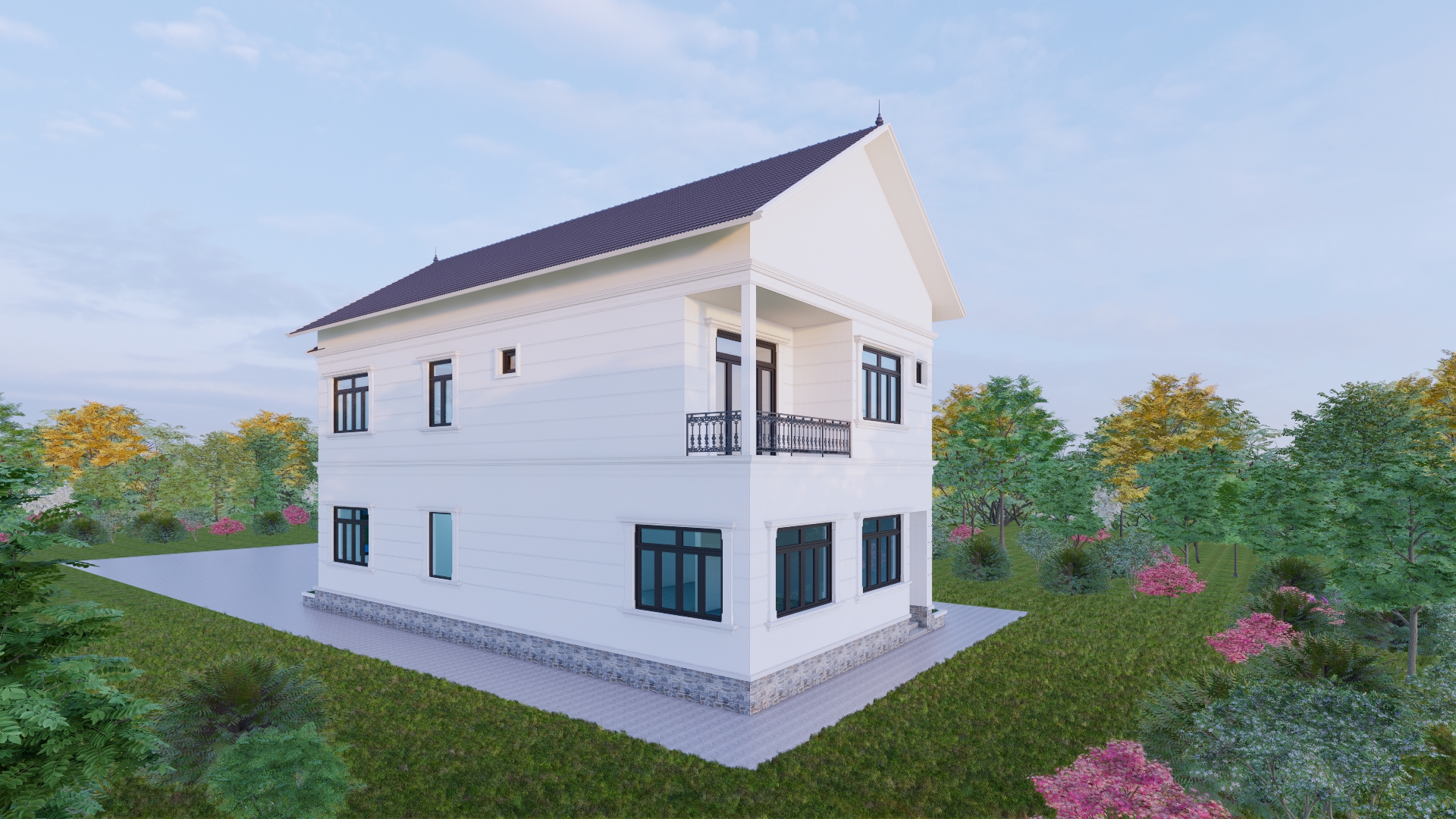 Toàn bộ cửa kính sử dụng kính 2 lớp ngăn chặn các bức xạ có hại cho sức khỏe