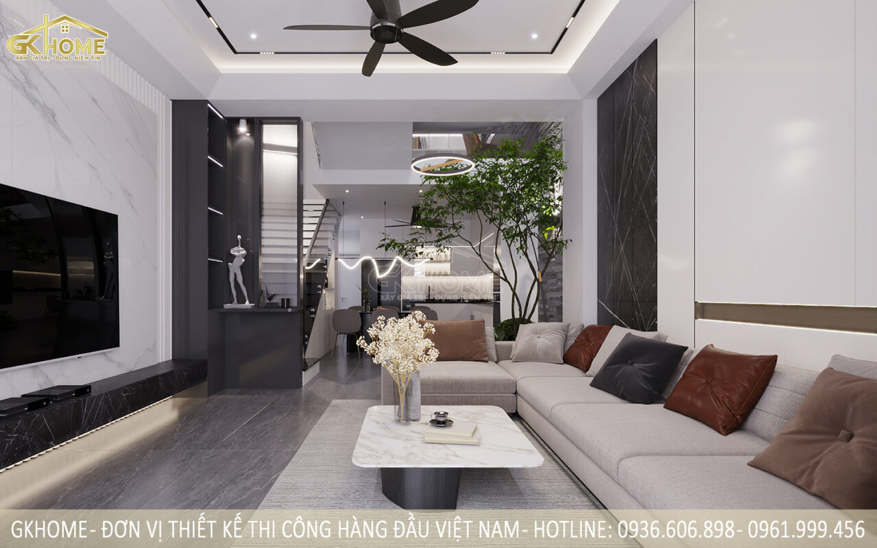 29+ Mẫu thiết kế nội thất phòng khách đẹp hiện đại cho chung cư, nhà ống